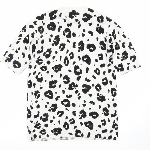 Marks and Spencer Women's Animal Print T-Shirt - Black, Size S