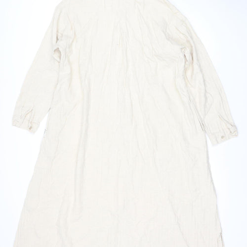 BOWER Women's Ivory Shirt Dress, S, Cotton Blend