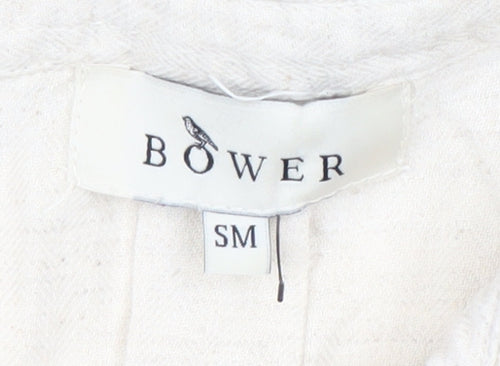 BOWER Women's Ivory Shirt Dress, S, Cotton Blend
