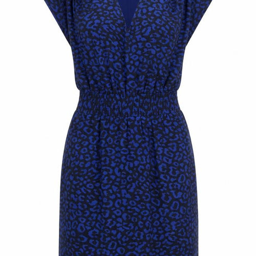 Mango Women's Blue Animal Print Dress Size 8