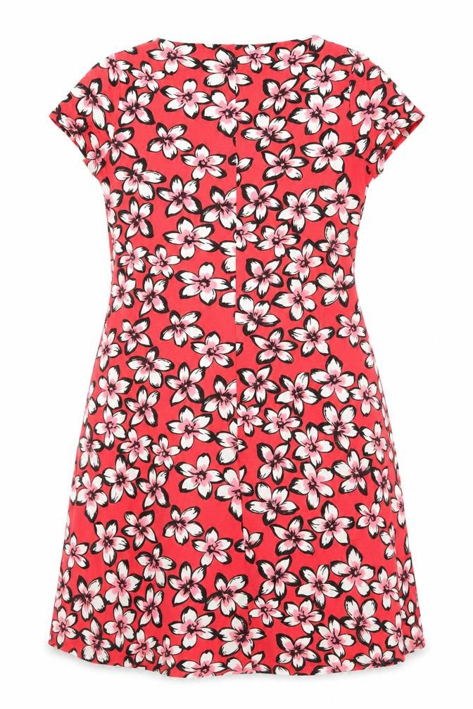 M&Co Women’s Red Floral Dress Size 12