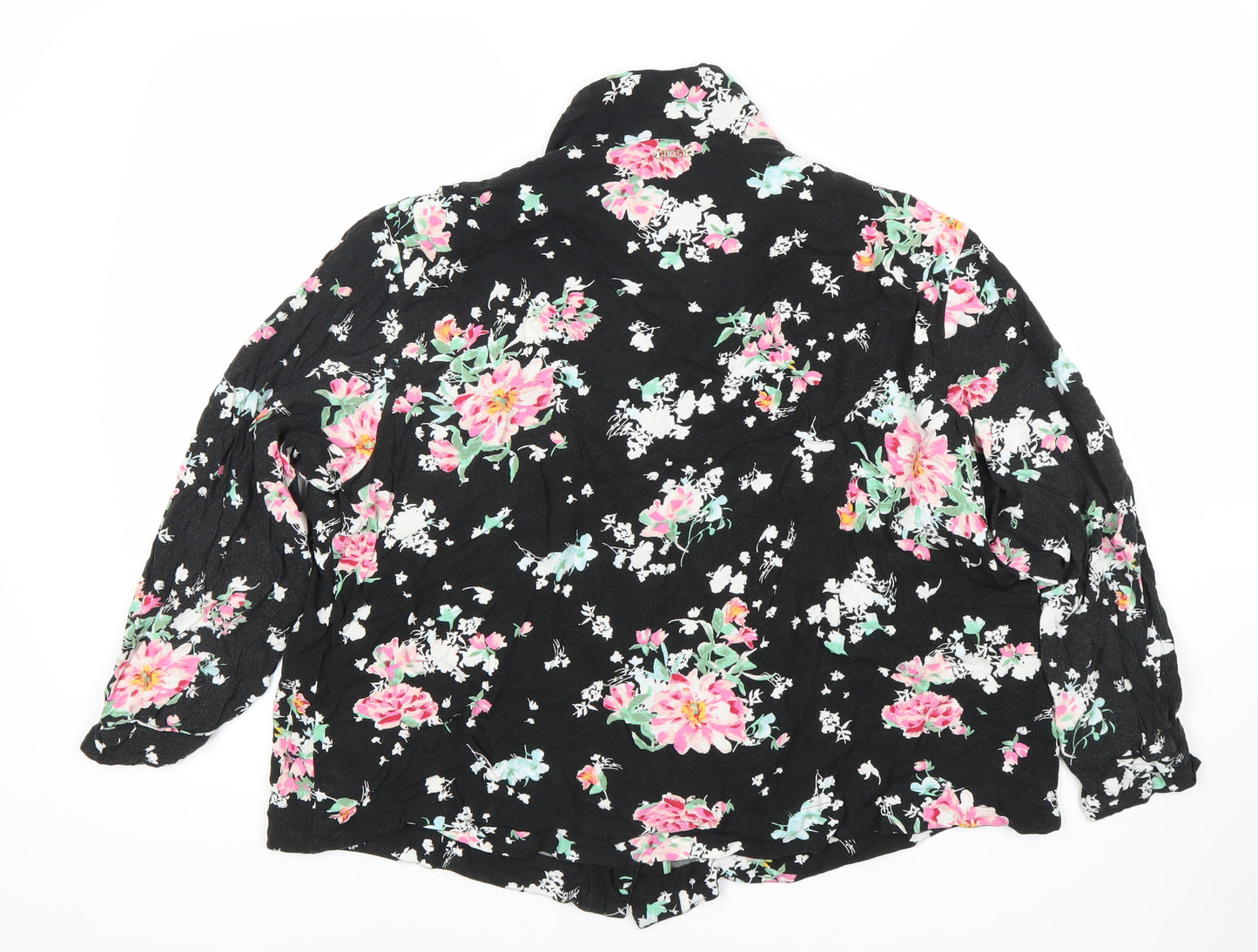 Marks and Spencer Women's Floral Blouse, Size 20, Black