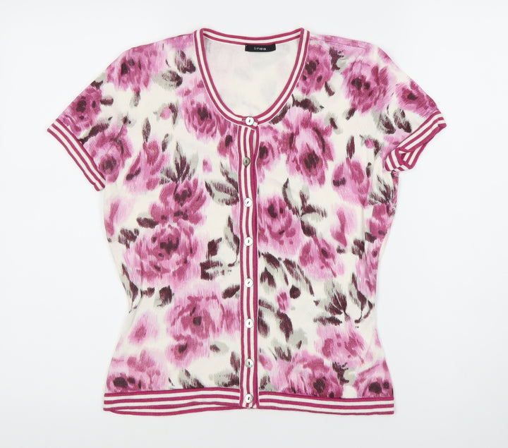 Linea Women's Floral Cardigan - Multicoloured S