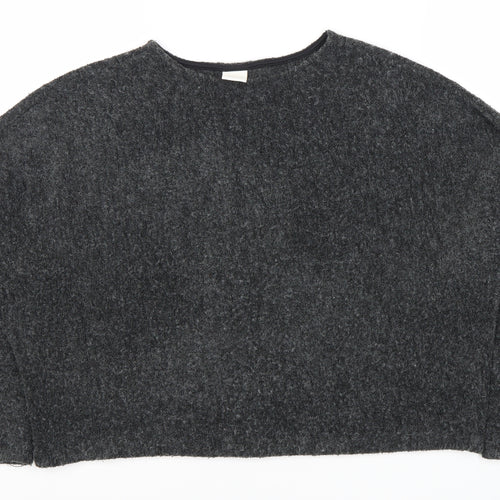H&M Women's Grey Pullover Jumper, Size 12, Acrylic Blend