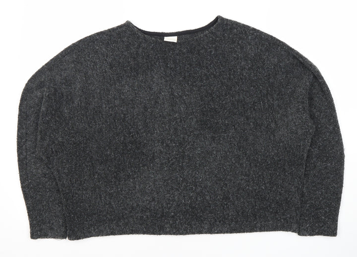 H&M Women's Grey Pullover Jumper, Size 12, Acrylic Blend