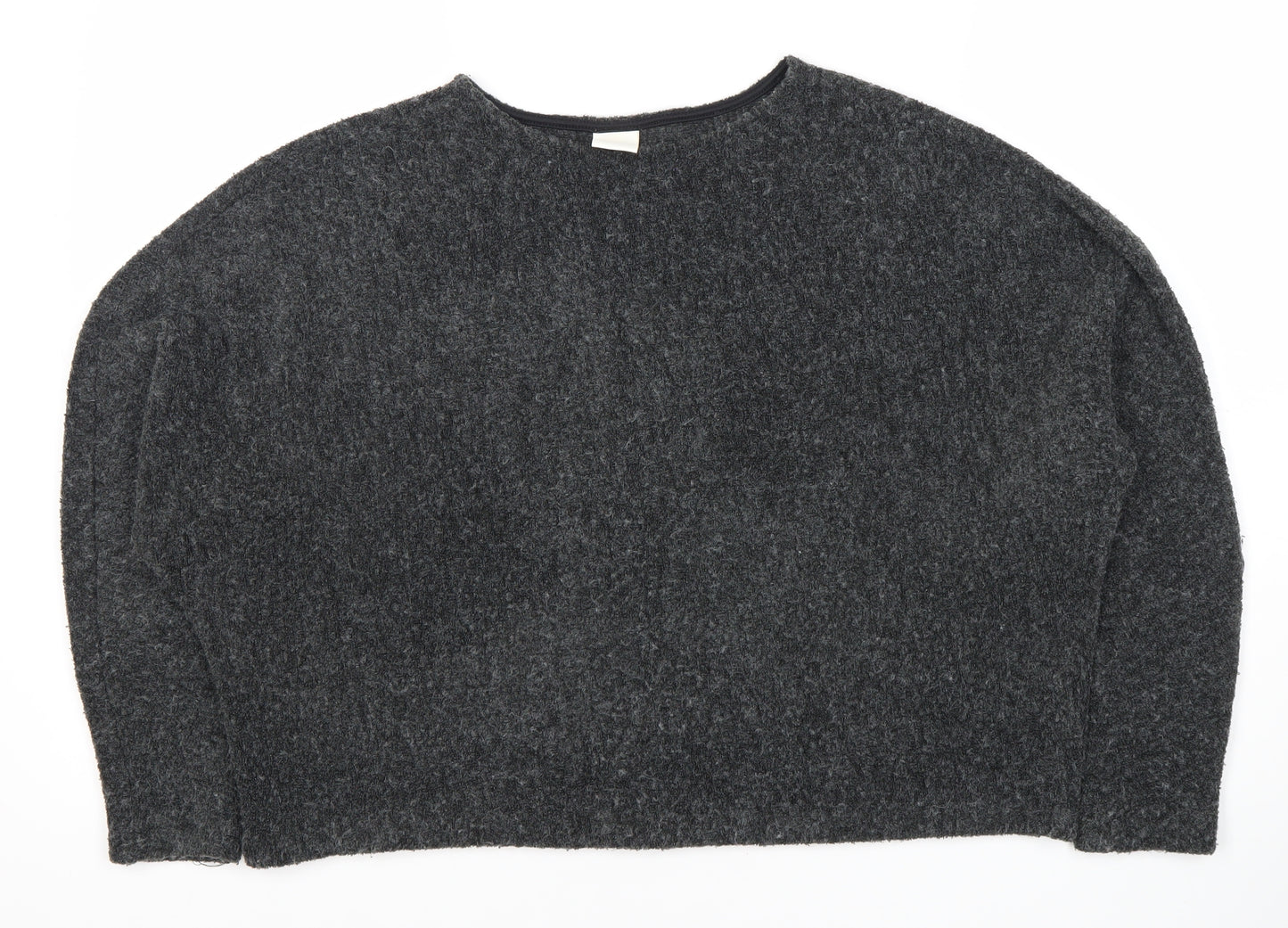 H&M Women's Grey Pullover Jumper, Size 12, Acrylic Blend
