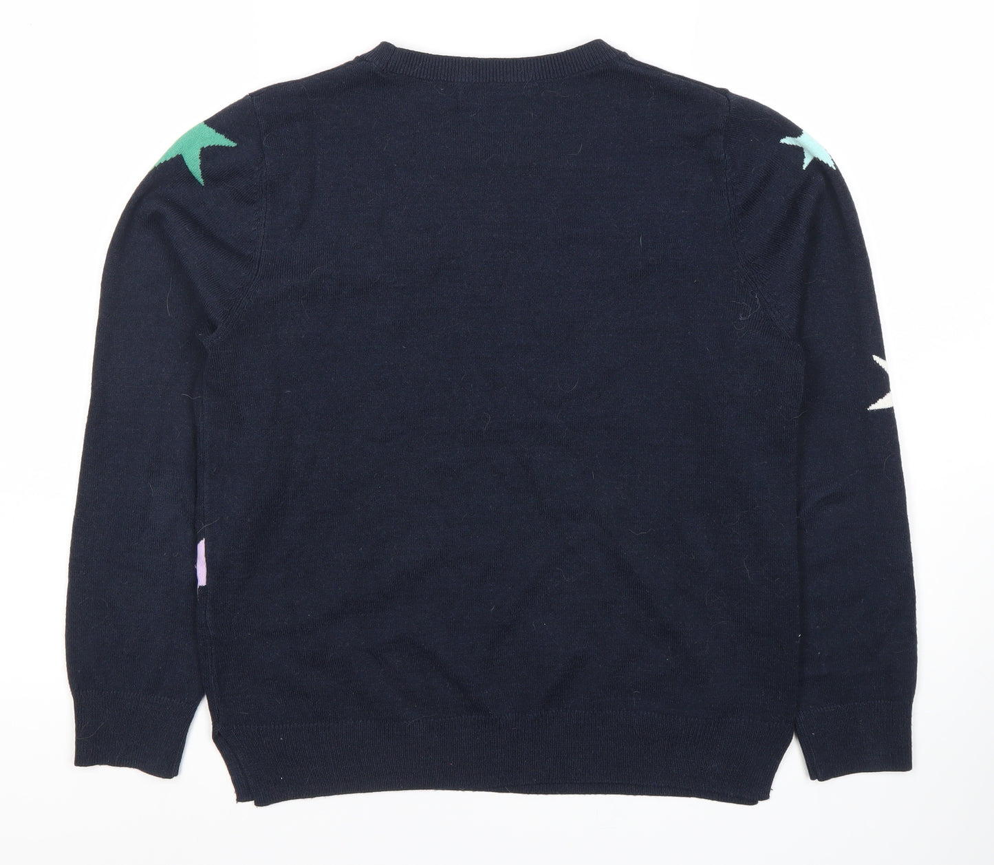 Marks and Spencer Women's Blue Star Knit Pullover - Size 12