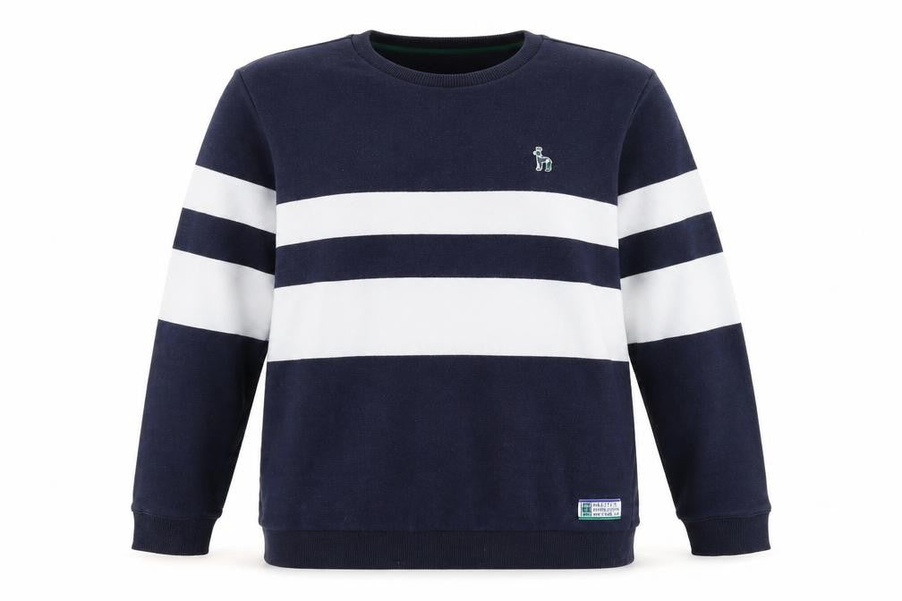 Hazzys Blue Striped Unisex Sweatshirt Size 18