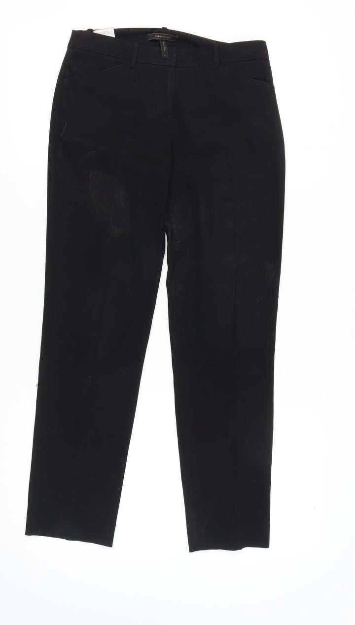BCBGMAXAZRIA Women's Black Trousers, XS, Flat Front