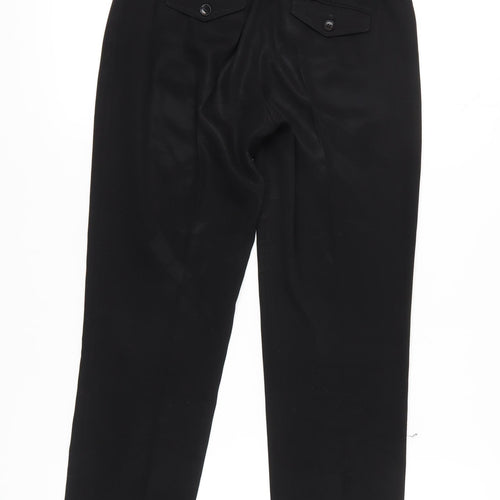 BCBGMAXAZRIA Women's Black Trousers, XS, Flat Front