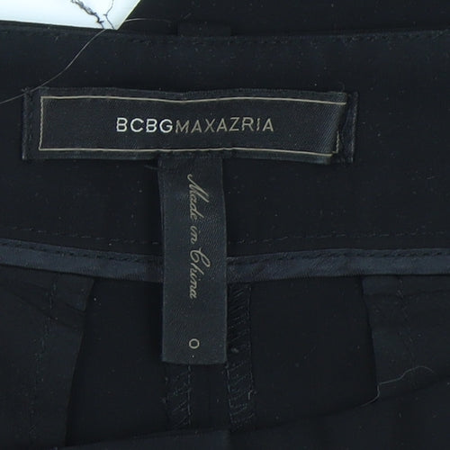 BCBGMAXAZRIA Women's Black Trousers, XS, Flat Front