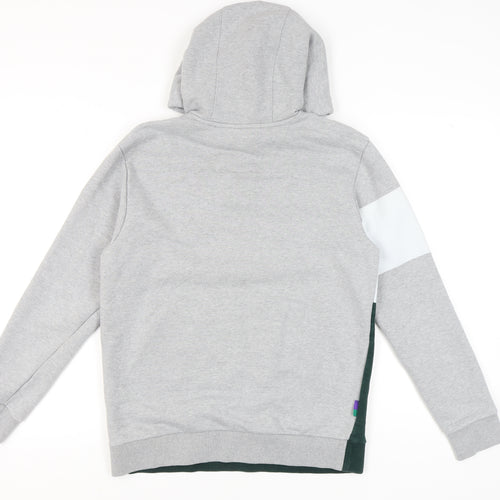 HAZZYS Men's Grey Green Striped Pullover Hoodie