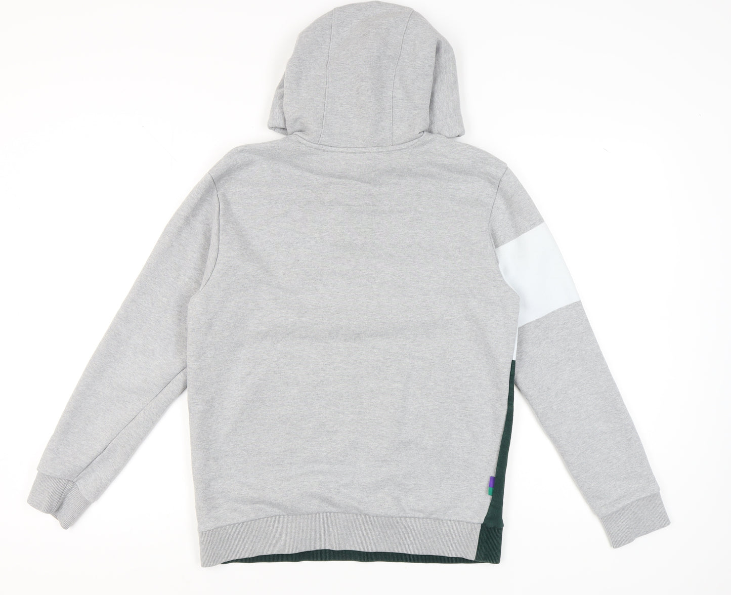 HAZZYS Men's Grey Green Striped Pullover Hoodie