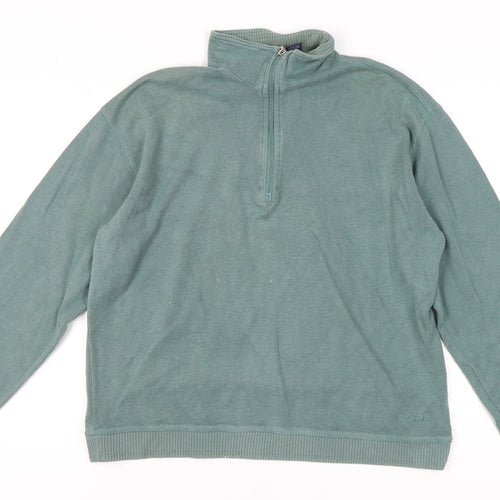 Izod Green Cotton Pullover Unisex Adults Small