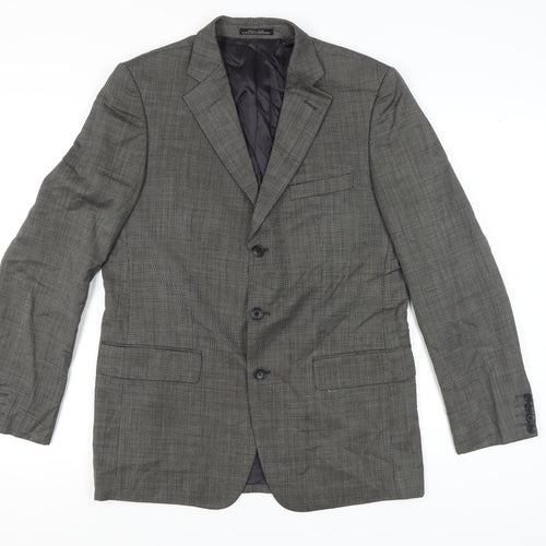 Zara Man Grey Check Blazer, Men's, Size 40, Excellent