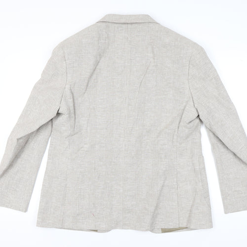 Marks and Spencer Men's Beige Check Blazer, 3XL