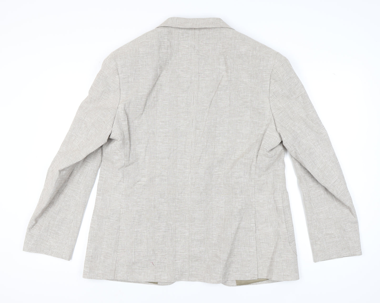 Marks and Spencer Men's Beige Check Blazer, 3XL