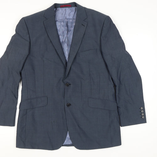 Limehaus Men's Blue Blazer, 42, Regular Fit, Business Formal