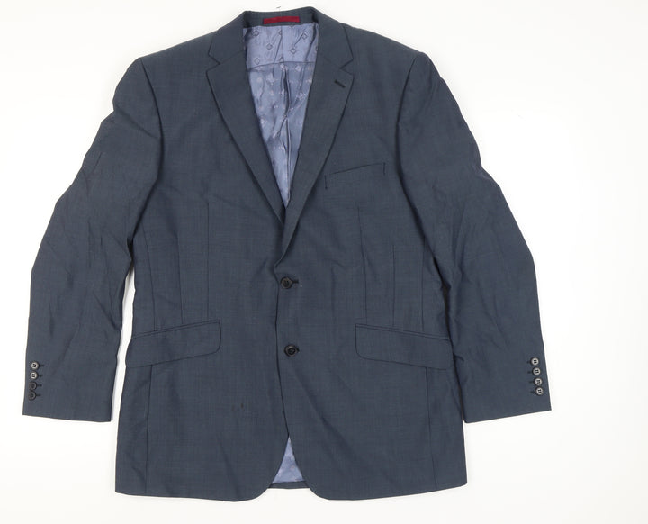 Limehaus Men's Blue Blazer, 42, Regular Fit, Business Formal