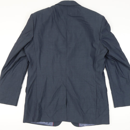 Limehaus Men's Blue Blazer, 42, Regular Fit, Business Formal