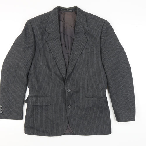 Burton Collection Men’s Grey Striped Suit Jacket 36S