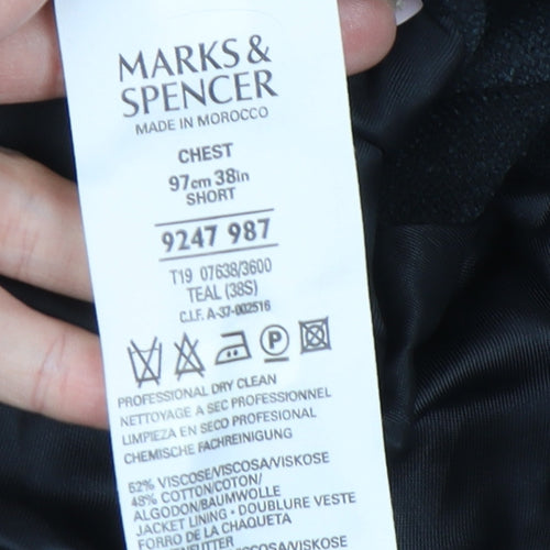 Marks and Spencer Men's Black Blazer, 38 Short