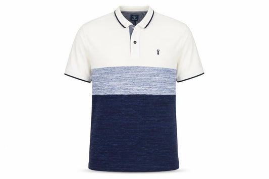 Front view of Next Men's Multicoloured XL Polo Shirt, Colourblock Design
