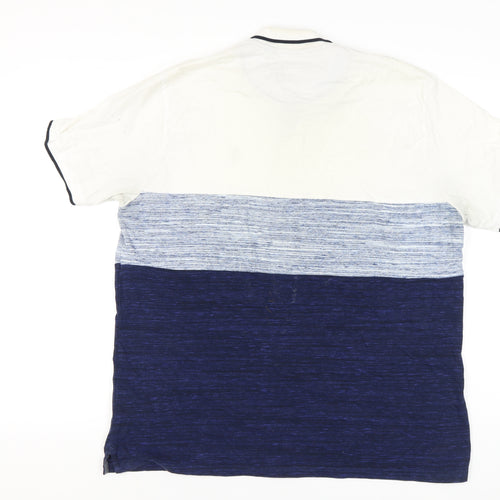 Next Men's Multicoloured XL Polo Shirt, Colourblock Design
