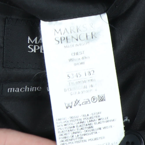 Marks and Spencer Men's Black Blazer 40 Short