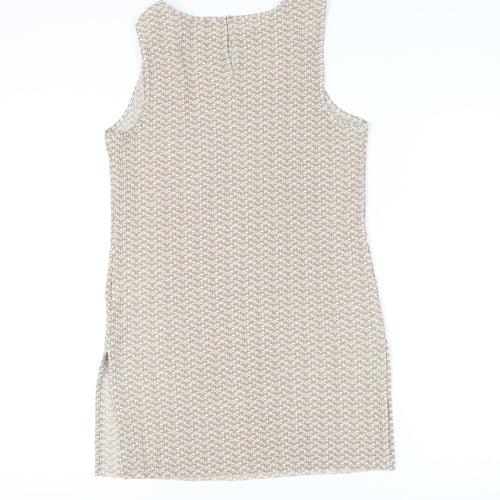 Marks and Spencer Women’s Geometric Brown Dress - Size 12