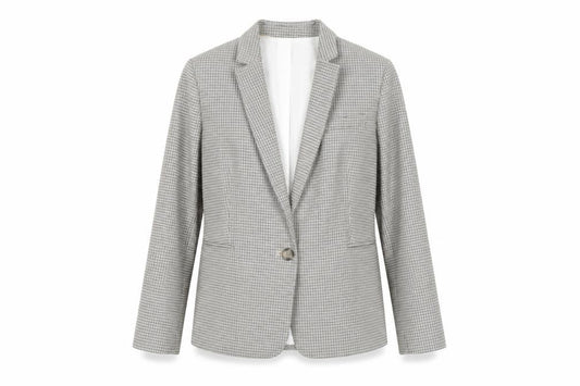 Front view of Marks & Spencer Women's Check Blazer, size 12, Multicoloured