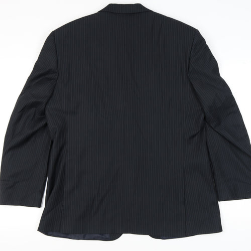 Vaughan Davies Men's Blue Striped Blazer, Size 42S Excellent
