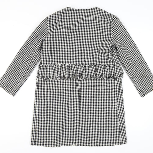 PrettyLittleThing Women's Black Check Coat Size 6