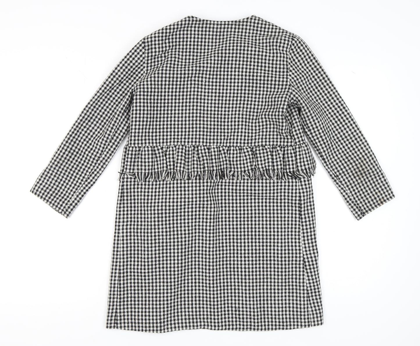 PrettyLittleThing Women's Black Check Coat Size 6