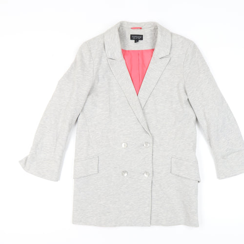Topshop Women's Grey Blazer UK 8 Regular Fit