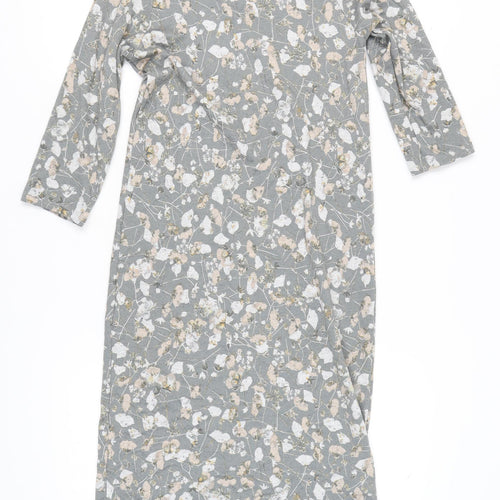 Marks and Spencer Grey Floral Women's Dress Size 10