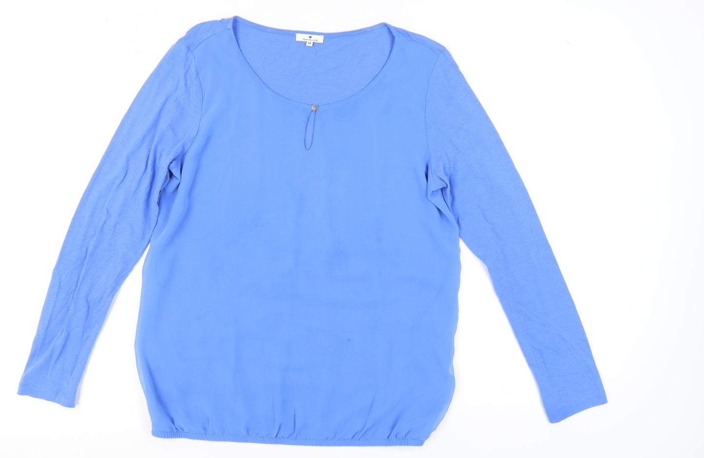 Tom Tailor Women's Blue Long Sleeve Scoop Neck Top