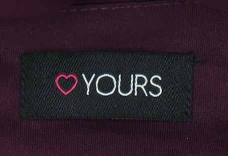 Yours Women's Purple Midi Wrap Dress Size 20