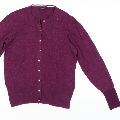 Next Women's Purple Cardigan, Size 12, Cotton Blend