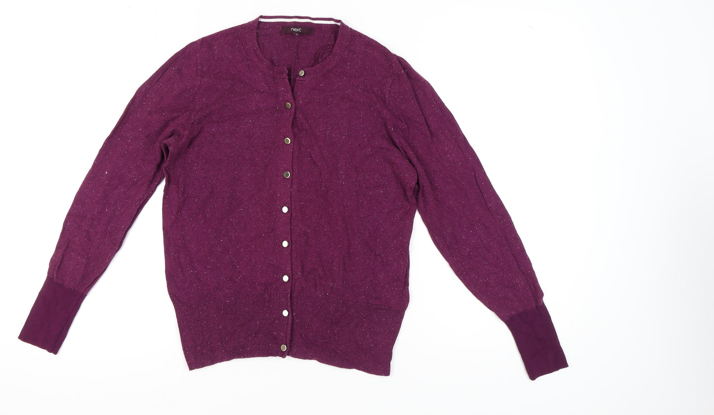 Next Women's Purple Cardigan, Size 12, Cotton Blend