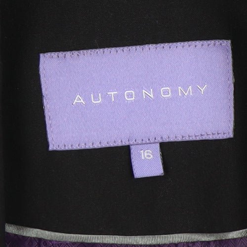Autonomy Women's Black Blazer Size 16 Regular Fit
