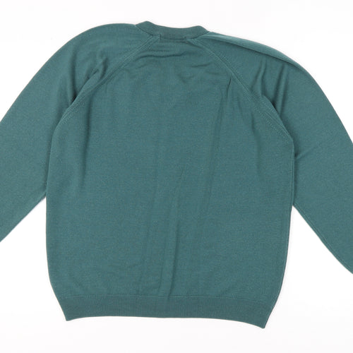 Country Trader Men's Green M V-Neck Pullover Jumper