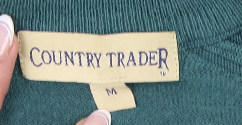 Country Trader Men's Green M V-Neck Pullover Jumper