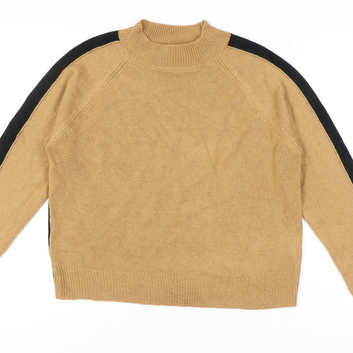 Brave Soul Women's Beige Black Knit Pullover Jumper M