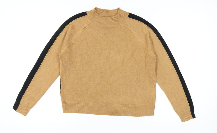 Brave Soul Women's Beige Black Knit Pullover Jumper M