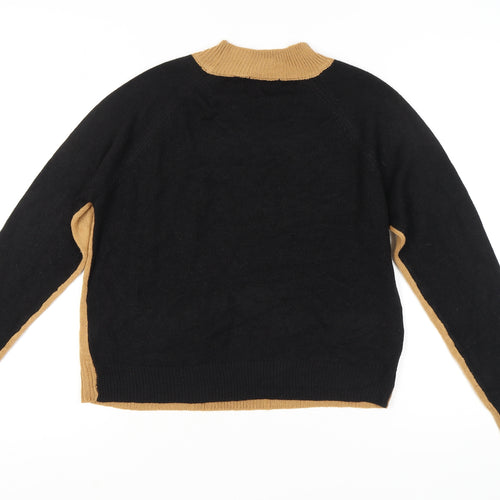 Brave Soul Women's Beige Black Knit Pullover Jumper M
