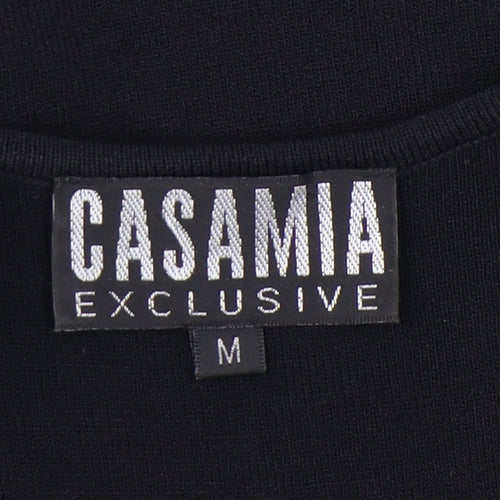 Casamia Women's Black Striped Sleeveless Knit Top M