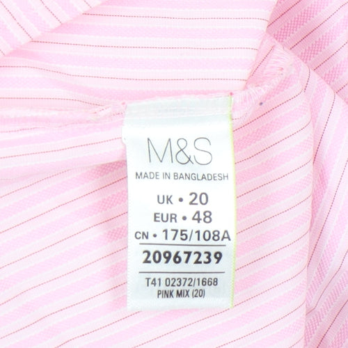 Marks and Spencer Women’s Pink Button-Up Shirt Size 20