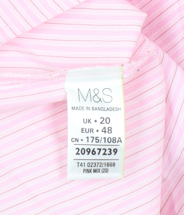 Marks and Spencer Women’s Pink Button-Up Shirt Size 20