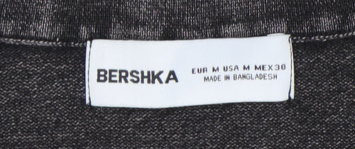 Bershka Unisex Grey Jersey T-Shirt, Size 12, Casual Style